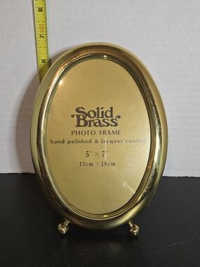 Solid Brass Oval Photo Frame - 5x7